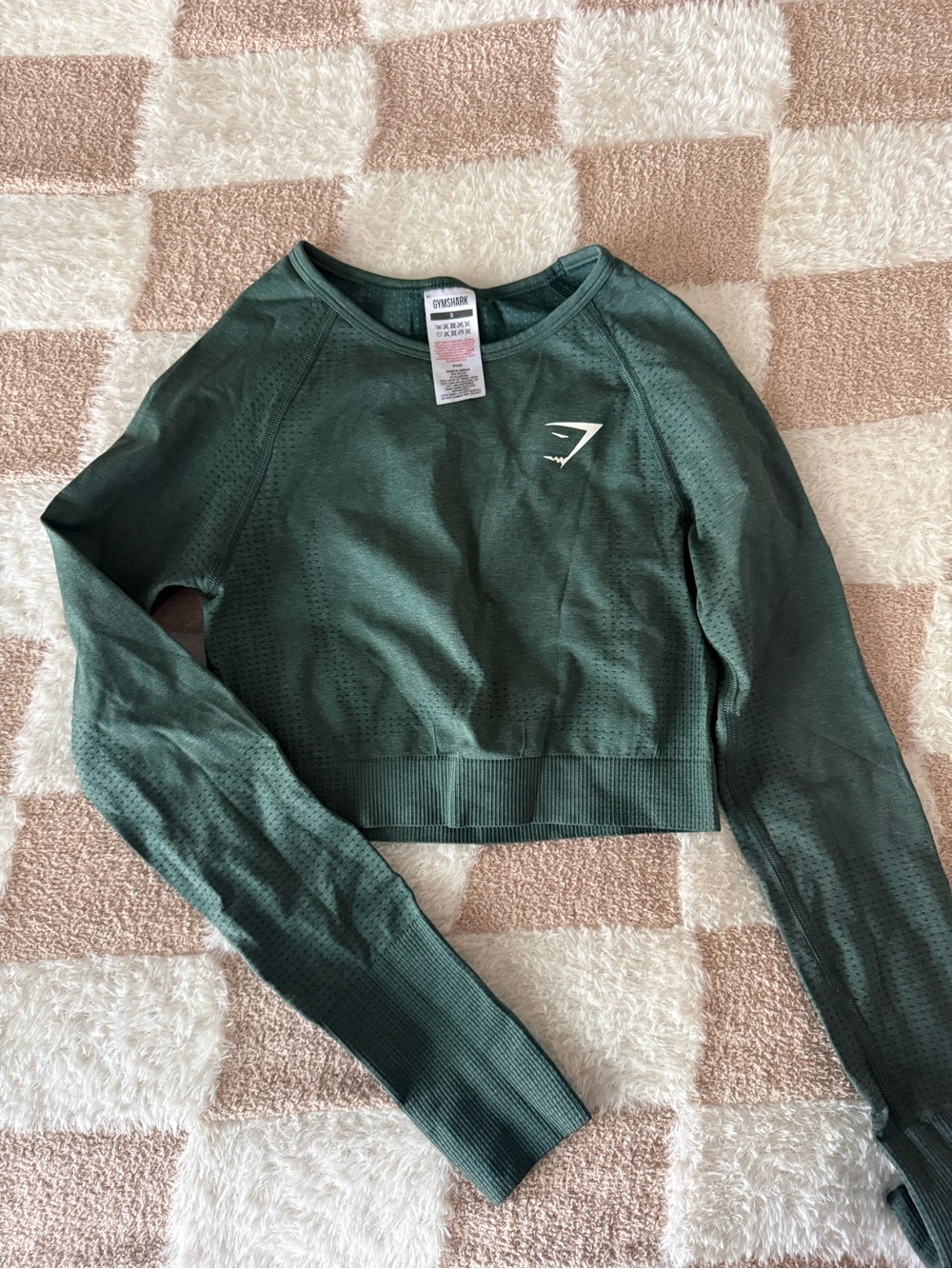 Gymshark Women's Seamless Cropped Crew - Dark Green